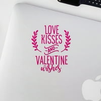 Prozirne naljepnice ljubavnih poljubaca i valentine želje premium vodootporne vinilne naljepnice za
