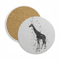 Giraffe crtani životinjski sivi coaster šalica za čišćenje stola za zaštitu tablice upijajući kamen