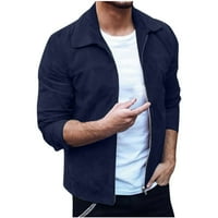 Loopsun Fleece Jacke Muška modna casual Solid Boja jakna na otvorenom jakna sa patentnim zatvaračem