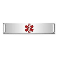 Čvrsta sterling srebrna emajl RN Registrovana medicinska sestra Caduceus Simbol medicinska lična ploča