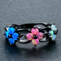 Yuehao Prstenovi Vintage Exquisite Flower Dame Ring Opal Circon prsten za vjenčani prsten Nakit