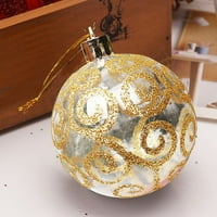 Božićna ukras lopta štampana površinska mat ručno oslikana prozirna tekstura Xmas Drvo viseće lopta