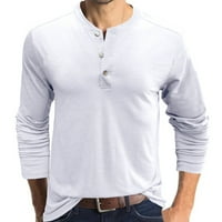 Muška majica Loose Fit Heavy Težina Performanse dugih rukava T-majice Bijela 2xL
