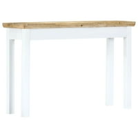 Amonsee konzola stola bijela i smeđa 43,3 x13,7 x29.5 Čvrsti mango drvo