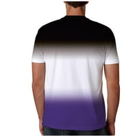 Leesechin Ljetne košulje za muškarce Cleariance Casual Okrugli vrat Popularni gradijent sportskih kratkih rukava odjeća