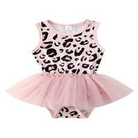 BMNMSL Xmas Toddler Baby Girl Romper haljina Bodičarska Leopard Suknja odjeća