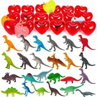 Dan zaljubljenih poklon kartica sa dinosaurnim igračkama ispunjenim srcima za djecu za zabave za valentine,