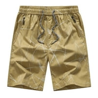 Muške Jogger Sportske kratke hlače Ispis elastičnih struka Pravne labave plaže kratke hlače sa džepovima sa zatvaračem