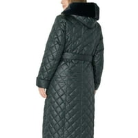 Augper Ženska zimska odjeća Plus size topla kapuljača meko pamučni kaput dugih rukava
