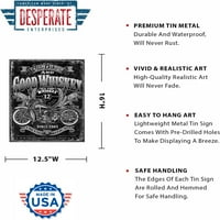 Ride Besplatni limenki znak - nostalgični vintage metalni zidni dekor - izrađen u SAD-u