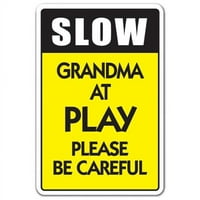 Prijava Z-A-1014-Spor bake u igri u. Visoka sporo baka na igranju aluminijumskog znaka sa ograničenjem