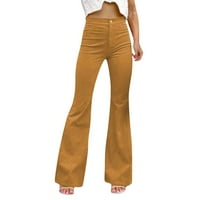2DXuixsh up pantalone za žene Radne ležerne plus veličine Žene Corduroy Flare Hlače Elastični struk