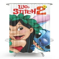 Lilo & Stitch tuš za zavjese od poliestera od poliestera vodootporna tkanina zastava za kupanje ukrase izdržljiva tkanina