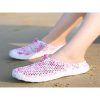 Crocowalk Womens Sandale Slip na klompima Ljetne vrtne cipele Dame Mules Tuš izdubljeni na plaži Papuče PINK 7.5