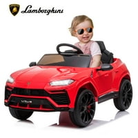 Akumulatorska igračka za djecu, licenciranu lamborghini vožnju na automobilima sa daljinskim upravljačem, brzinama, LED svjetlima, igrač, rog, električni vozilo Dječji poklon za zabavu, crveni