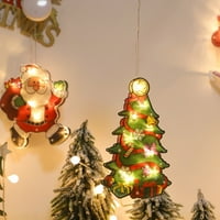 DocOler božićni privjesak za usisnu čašu Božićno ukrasna svjetiljka Spremnik za zavjese vješanje svjetiljka