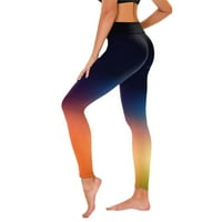 Ženske joge hlače Stretch Gradient Fitness Trčanje teretane Sportska dužina Aktivne hlače za žene Ženske gamaše