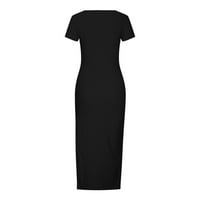 Ljetne esencijalnosti Otemrcloc Maxi haljina za ženske haljine plus veličina za žene Ležerne ljetne