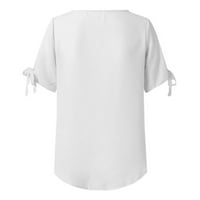 DNDKilg majica s kratkim rukavima Ženska plus veličina hladnog ramena V izrez casual labav moderski