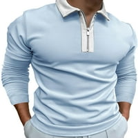 Muški zip polo majica Golf dugih rukava Pulover Brze suhi atletski planinarski majica