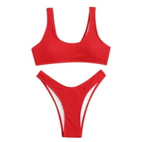 FSQJGQ Wemens Skupštine kupaći kostim suncokret bikini Top rukavi Ženski set kupaći kostim BRA BRA BIKINI