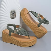 Sandale o klirensu, ljetne sandale Ljeto Novo riblje usta retro klin pete sandale Žene rimske cipele Ženske sandale