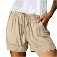 Ženske hlače Ležerne prilike plus veličine Comfy vučni elastični džep za struk labave kratke hlače