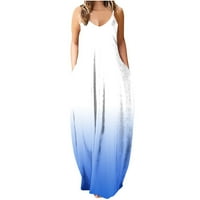 Aoujea Ljeto Maxi haljina za žensko čišćenje Bohemian Plus size haljine modni seksi vintage v izrez