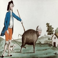 Louis Xvi. Nking Francuske, 1774-1792. Louis Xvi kao bezvrijedna svinja, koju francuski seljak ima topno, ali ne može prodati
