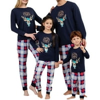 Podudaranje porodice Pajamas setovi za odmor kod kuće PJ-a sa vilk sanisanim tee hlače