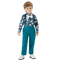 Vučena dječja dječaka odijelo Little Gentleman Outfit Toddler Boy odjeća Baby Boy odjeća Baby košulja suspender