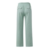 Leey-World Muške hlače Muške pantalone za slobodno vrijeme Fitness Loose Trčanje za obuku za pantalone Hlače Deveta hlače Mint Green, 3xl