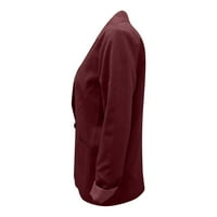 Kayannuo Želje Otvoreno prednja plaštske jakne za klirens Jesen običan jakna Miss modni casual solid