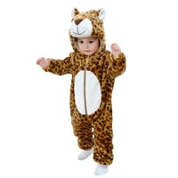 Baywell dječak dječak Leopard Tiger vjeverica Halloween Božićni kapuljač s kapuljačom ROMPER HIMPSUIT odijelo Leopard 0- mjeseci