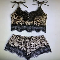Pidžama za žene čišćenje seksi suspender show natrag bage haljina niska reza seksi donje rublje Leopard