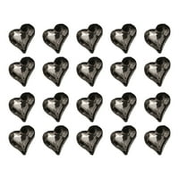 Iaksohdu Nail Art Rhinestones 3D efekt blistavi prozirna crna siva Fau Ljubav Srca Uničavani ornamice za manikuru za naučilicu za nokte