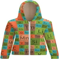 Hemijska periodična tablica Ženska dukserica s kapuljačom sa punim zip-sa kapuljačom Soft Fleece Jakna Udobne dukseve