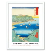 Kominato, Provincija Uchiura Awa Utagawa Hiroshige Japanese Woodblock pod nazivom Rad uokvirena zidna