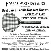 Teniski reket, 1890. Namerička magazina. Poster Print by