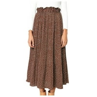 Ženska ležerna elegantna viška struka Polka Dot Pleased suknja Midi Maxi Swingk SkintSkirt za žene suknje