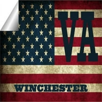 Winchester VA Virginia Winchester County Vintage US zastava zastava za zastavu Naljepnica branika Vinyl