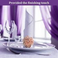 Vikudaty legura ubrus prstenovi sa šupljim cvijećem držač salveta ukras izvrsne kuhinje salvete