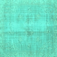 Ahgly Company Zatvoreni kvadrat Perzijski tirkizni plavi tradicionalni prostirke, 6 'Trg