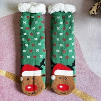 Božićni materijal u carinjenje Božićne čarape za žene i zimske janjetine runo Snežne čarape zadebljane i namještene kućne čarape za spavanje