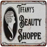 Tiffany's Beauty Shoppe Chic potpise Vintage Dekor Metalni znak 108120021113