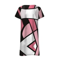 Gotyou haljine Ženski povremeni ispisani prsluk kratki haljina labava suknja od plaže Ženska haljina Pink XXL