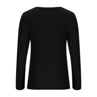 Olintn majice s dugim rukavima Opereziji T ženske modne modne pulover u boji Elegantna radna bluza uredski