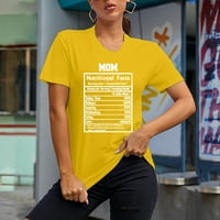 Mom Letter Printing Mama Tees Fashion Loose Fit Mother's Day Gift Round Neck T Shirts Cozy Summer Short