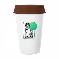 Panda Food Math Art Deco modna šolja kava pijenje staklo Pottery Cerac Cup poklopac
