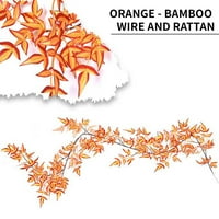 Virmaxy prodajna simulacija nantaan bambusa i ratana lažnog cvijeća stropa i plastične ratane narančaste